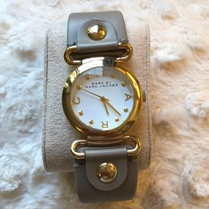 Marc by Marc Jacobs Molly Gray Leather Strap Watch